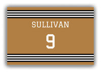 Thumbnail for Personalized Canvas Wrap & Photo Print - Jersey Number - Gold and Black - Triple Stripe - Front View