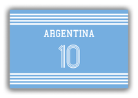 Thumbnail for Personalized Canvas Wrap & Photo Print - Jersey Number - Argentina - Triple Stripe - Front View