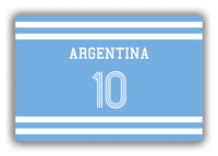 Thumbnail for Personalized Canvas Wrap & Photo Print - Jersey Number - Argentina - Single Stripe - Front View