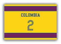 Thumbnail for Personalized Canvas Wrap & Photo Print - Jersey Number - Colombia - Triple Stripe - Front View
