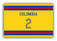 Thumbnail for Personalized Canvas Wrap & Photo Print - Jersey Number - Colombia - Single Stripe - Front View