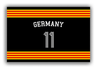 Thumbnail for Personalized Canvas Wrap & Photo Print - Jersey Number with Arched Name - Germany - Triple Stripe - Front View