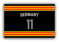 Thumbnail for Personalized Canvas Wrap & Photo Print - Jersey Number with Arched Name - Germany - Double Stripe - Front View