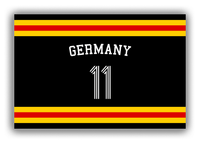 Thumbnail for Personalized Canvas Wrap & Photo Print - Jersey Number with Arched Name - Germany - Single Stripe - Front View