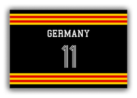 Thumbnail for Personalized Canvas Wrap & Photo Print - Jersey Number - Germany - Double Stripe - Front View