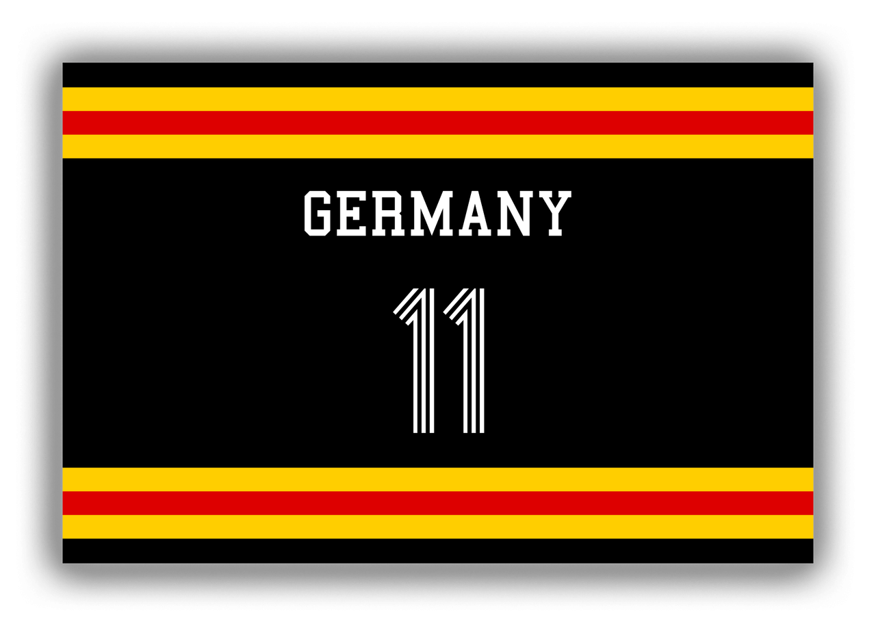 Personalized Canvas Wrap & Photo Print - Jersey Number - Germany - Single Stripe - Front View