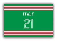 Thumbnail for Personalized Canvas Wrap & Photo Print - Jersey Number - Italy - Triple Stripe - Front View