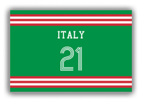 Thumbnail for Personalized Canvas Wrap & Photo Print - Jersey Number - Italy - Double Stripe - Front View