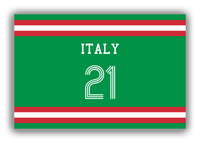 Thumbnail for Personalized Canvas Wrap & Photo Print - Jersey Number - Italy - Single Stripe - Front View
