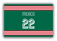 Thumbnail for Personalized Canvas Wrap & Photo Print - Jersey Number - Mexico - Triple Stripe - Front View