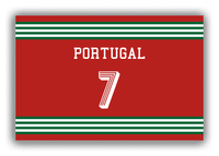 Thumbnail for Personalized Canvas Wrap & Photo Print - Jersey Number - Portugal - Triple Stripe - Front View