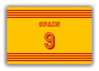 Thumbnail for Personalized Canvas Wrap & Photo Print - Jersey Number - Spain - Triple Stripe - Front View