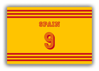 Thumbnail for Personalized Canvas Wrap & Photo Print - Jersey Number - Spain - Double Stripe - Front View