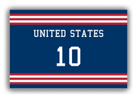 Thumbnail for Personalized Canvas Wrap & Photo Print - Jersey Number - United States - Double Stripe - Front View