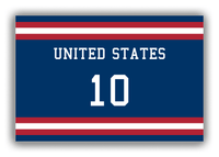 Thumbnail for Personalized Canvas Wrap & Photo Print - Jersey Number - United States - Single Stripe - Front View