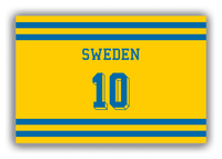Thumbnail for Personalized Canvas Wrap & Photo Print - Jersey Number - Sweden - Single Stripe - Front View