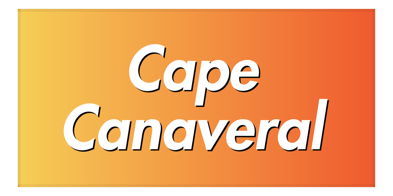 Cape Canaveral Ombre Beach Towel - Front View