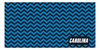 Thumbnail for Personalized Carolina Chevron Beach Towel - Front View