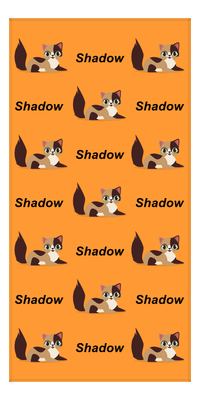 Thumbnail for Personalized Cat Beach Towel I - Orange Background - Cat I - Vertical - Front View