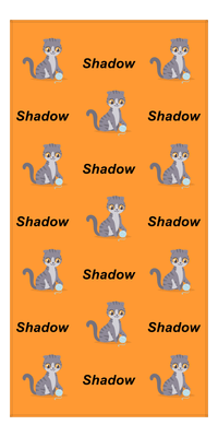 Thumbnail for Personalized Cat Beach Towel I - Orange Background - Cat IV - Vertical - Front View