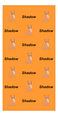 Thumbnail for Personalized Cat Beach Towel I - Orange Background - Cat VII - Vertical - Front View