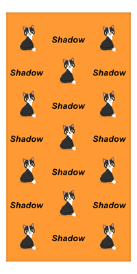 Thumbnail for Personalized Cat Beach Towel I - Orange Background - Cat IX - Vertical - Front View