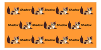 Thumbnail for Personalized Cat Beach Towel I - Orange Background - Cat I - Horizontal - Front View