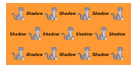 Thumbnail for Personalized Cat Beach Towel I - Orange Background - Cat IV - Horizontal - Front View