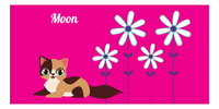 Thumbnail for Personalized Cats Beach Towel X - Pink Background - Cat I - Front View