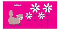 Thumbnail for Personalized Cats Beach Towel X - Pink Background - Cat III - Front View