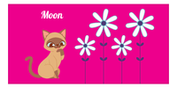 Thumbnail for Personalized Cats Beach Towel X - Pink Background - Cat VIII - Front View