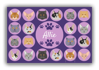 Thumbnail for Personalized Cats Canvas Wrap & Photo Print I - Purple Background - Front View