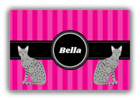 Thumbnail for Personalized Cats Canvas Wrap & Photo Print II - Pink Background - Cat III - Front View