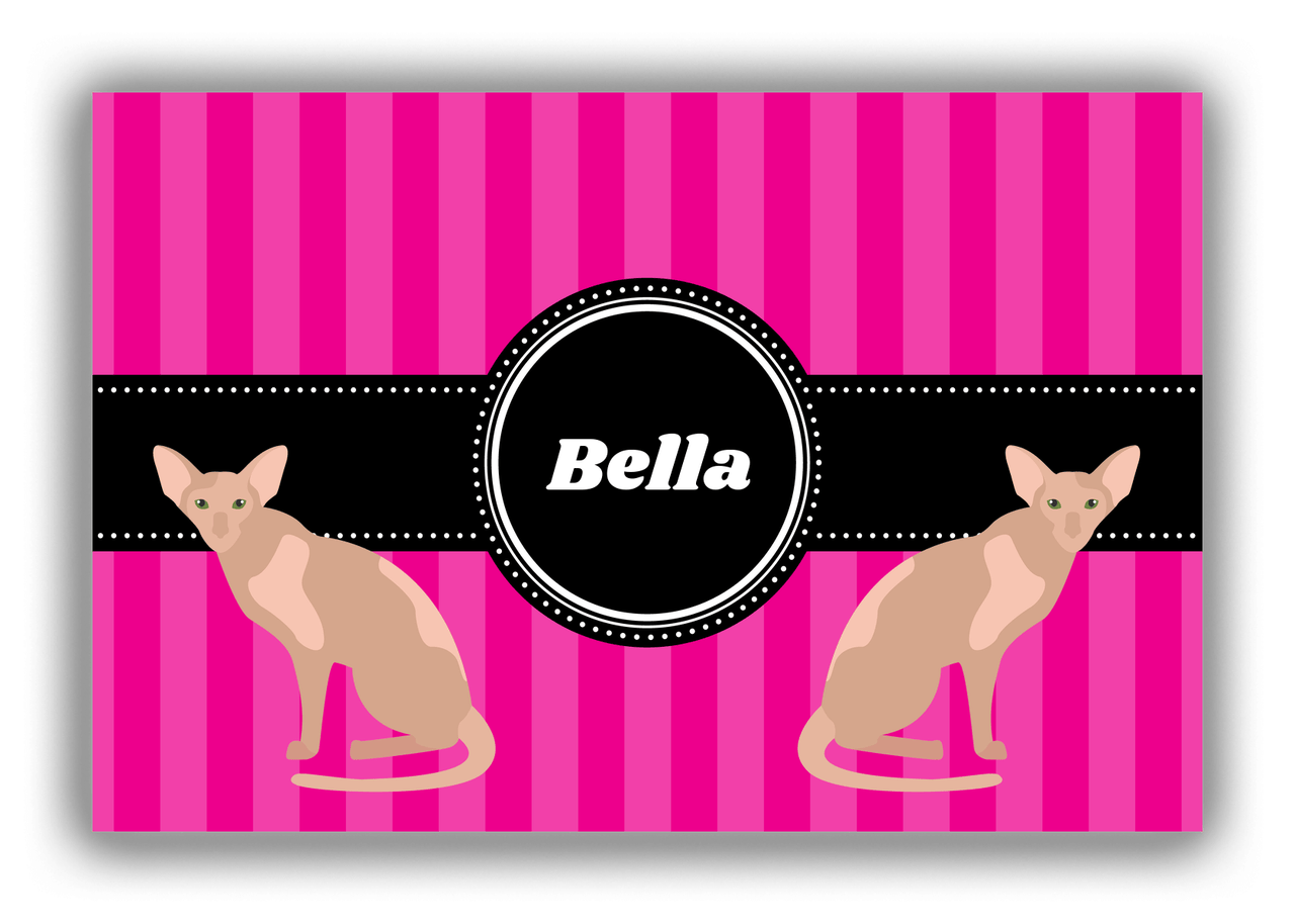Personalized Cats Canvas Wrap & Photo Print II - Pink Background - Cat IV - Front View
