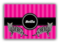 Thumbnail for Personalized Cats Canvas Wrap & Photo Print II - Pink Background - Cat V - Front View