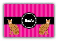 Thumbnail for Personalized Cats Canvas Wrap & Photo Print II - Pink Background - Cat VIII - Front View