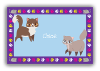 Thumbnail for Personalized Cats Canvas Wrap & Photo Print III - Blue Background - Cat IV - Front View