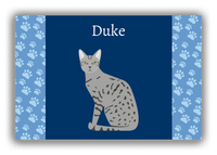 Thumbnail for Personalized Cats Canvas Wrap & Photo Print IV - Blue Background - Cat III - Front View