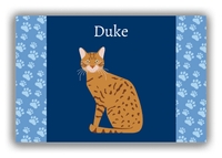 Thumbnail for Personalized Cats Canvas Wrap & Photo Print IV - Blue Background - Cat VIII - Front View