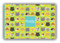 Thumbnail for Personalized Cats Canvas Wrap & Photo Print V - Yellow Squares - Front View