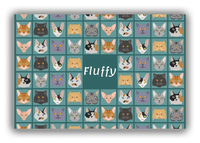 Thumbnail for Personalized Cats Canvas Wrap & Photo Print V - Teal Squares - Front View