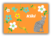 Thumbnail for Personalized Cats Canvas Wrap & Photo Print IX - Orange Background - Cat III - Front View