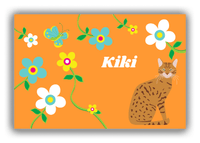 Thumbnail for Personalized Cats Canvas Wrap & Photo Print IX - Orange Background - Cat VIII - Front View
