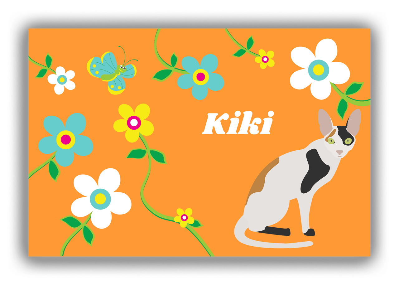Personalized Cats Canvas Wrap & Photo Print IX - Orange Background - Cat IX - Front View