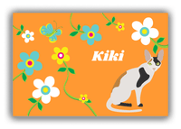 Thumbnail for Personalized Cats Canvas Wrap & Photo Print IX - Orange Background - Cat IX - Front View