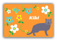 Thumbnail for Personalized Cats Canvas Wrap & Photo Print IX - Orange Background - Cat X - Front View