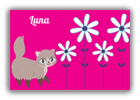 Thumbnail for Personalized Cats Canvas Wrap & Photo Print X - Pink Background - Cat III - Front View