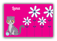 Thumbnail for Personalized Cats Canvas Wrap & Photo Print X - Pink Background - Cat IV - Front View
