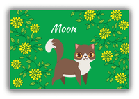 Thumbnail for Personalized Cats Canvas Wrap & Photo Print XI - Green Background - Cat II - Front View