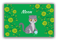 Thumbnail for Personalized Cats Canvas Wrap & Photo Print XI - Green Background - Cat IV - Front View